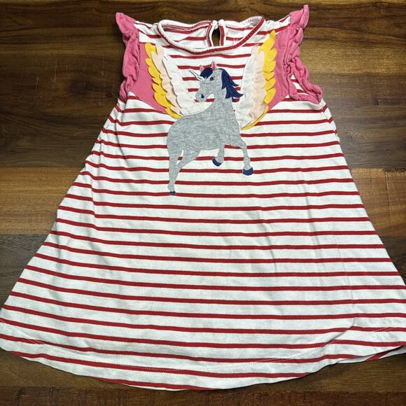 Mini Boden Other - Mini Boden Girl's Unicorn Stripe Dress Size 3-4Y